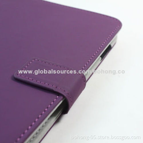 Universal Leather Case for 7-8-inch Tablet PCs, Double Elastics Fixed the Tablet